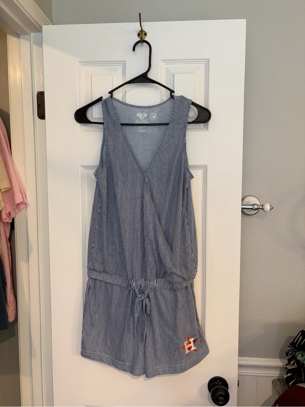 Houston Astros Stripe Wrap Romper Small